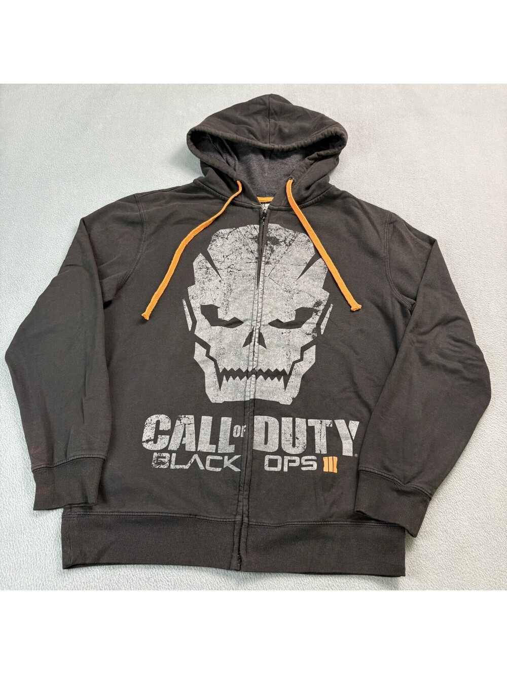 Call Of Duty Black Ops 3 Video Game Promo Zip Up Hoodie Size Small Black